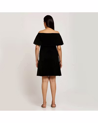 HDMW  213- 05 Gigi Off Shoulder Black Short Dress-3