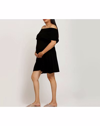 HDMW  213- 05 Gigi Off Shoulder Black Short Dress-2
