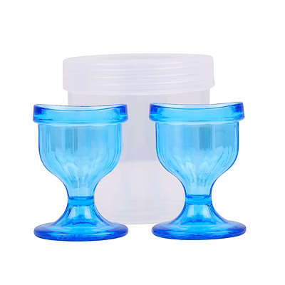chilleyes colored eye wash cups - set of 2 - blue