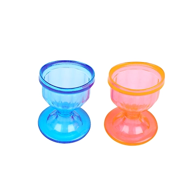 ChillEyes Colored Eye Wash Cups - Set of 1 Blue and 1 Orange
