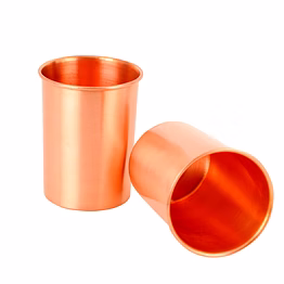 qcup plain copper glass - set of 2