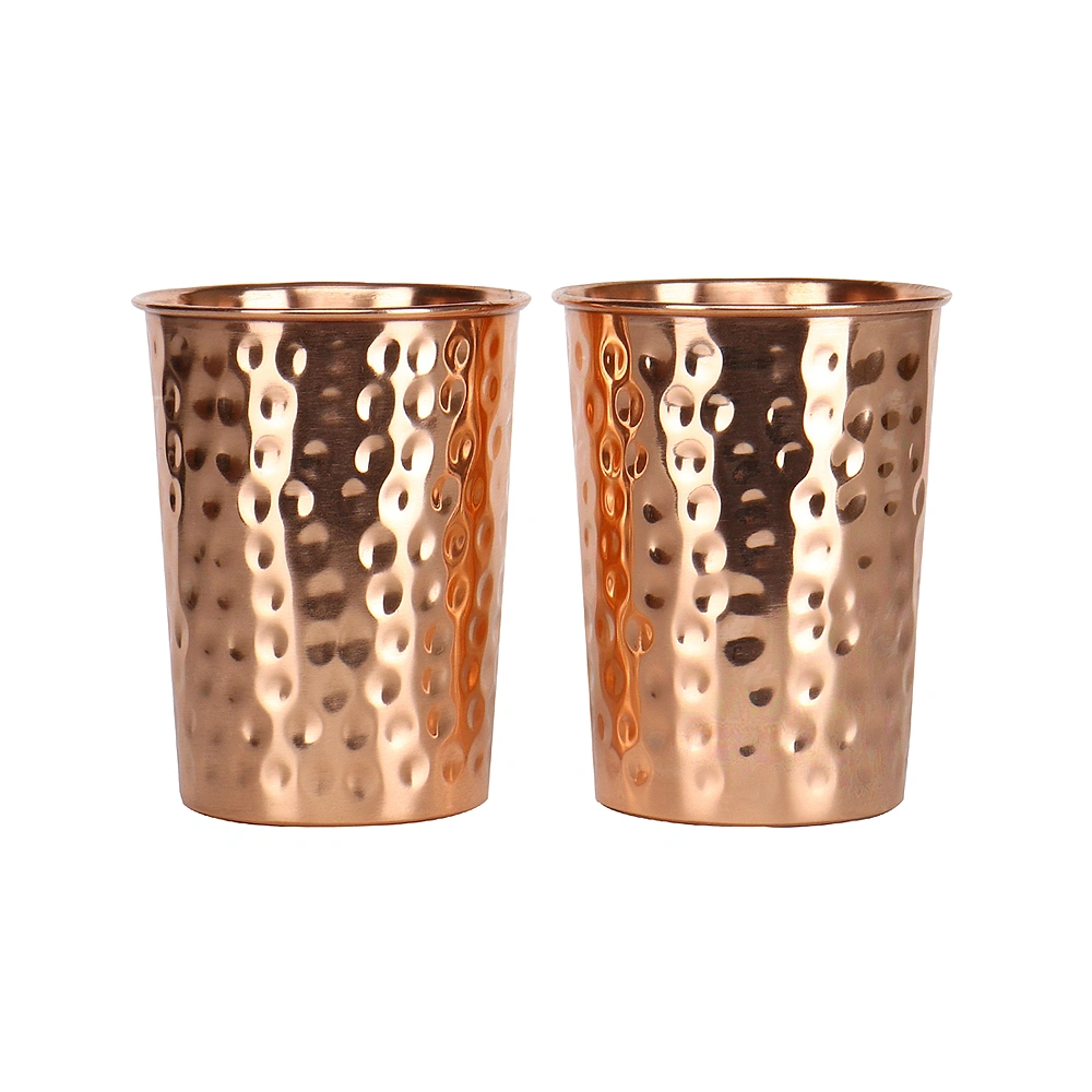 qCup Hammered Copper Glass - Set of 2-SG523131672FIEO