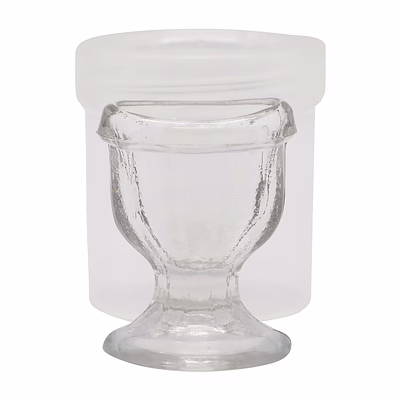 chilleyes glass eye wash cup - eye cleaning cup - clear