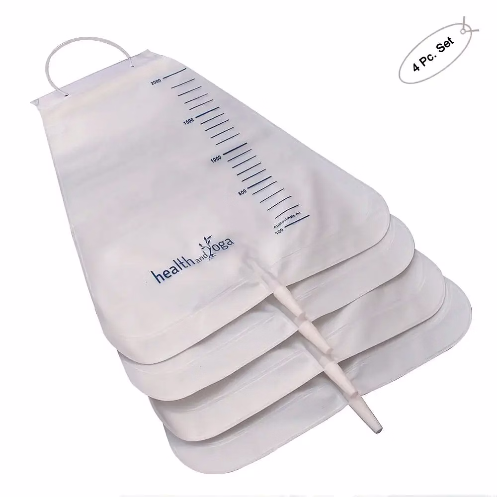 movnflo enema bag without tube - 2 quart - super economical - set of 4