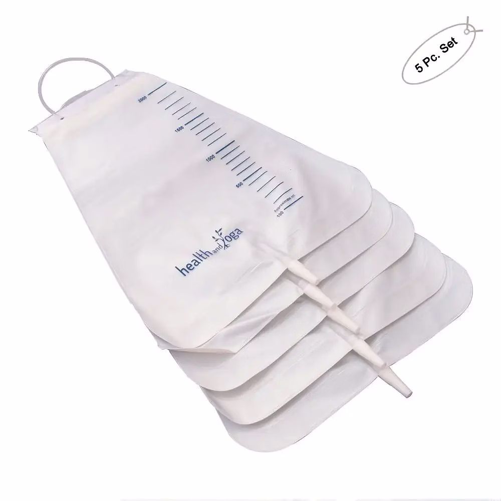 movnflo enema bag without tube - 2 quart - super economical - set of 5