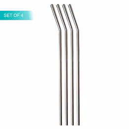 reusable straws - stainless steel - bent