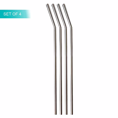 reusable straws - stainless steel - bent