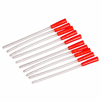 short colon tips - pvc - 16 fr - enema supplies - pack of 10