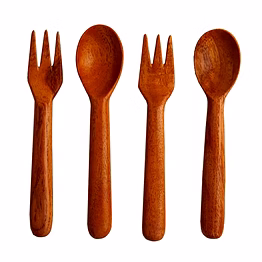 neem wood cutlery set - child