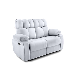 Helios Recliner Sofa 2 Seater 1 Year Warranty Manual for Home Relax (Suede Fabric,Grey)