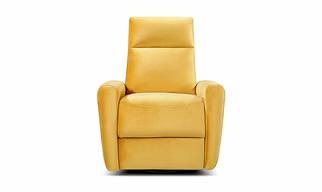 Nirvana Recliner Sofa 1 Seater 5 Year Warranty motorized with Swivel Glider Recliner(Porsche,Yellow)