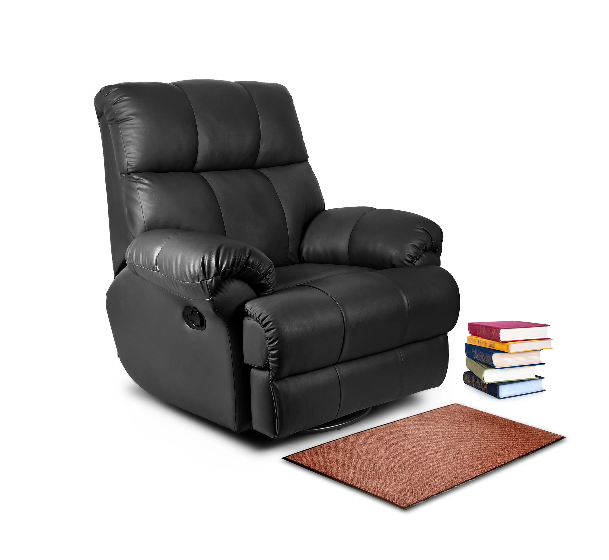 Little NAP Casa Manual Recliner for Living Room (Single Seater, Black)-1