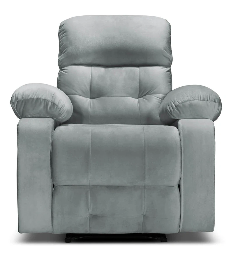 Avion Manual Single Seater Recliner for home relax 1 Year Warranty (Grey)-12087056