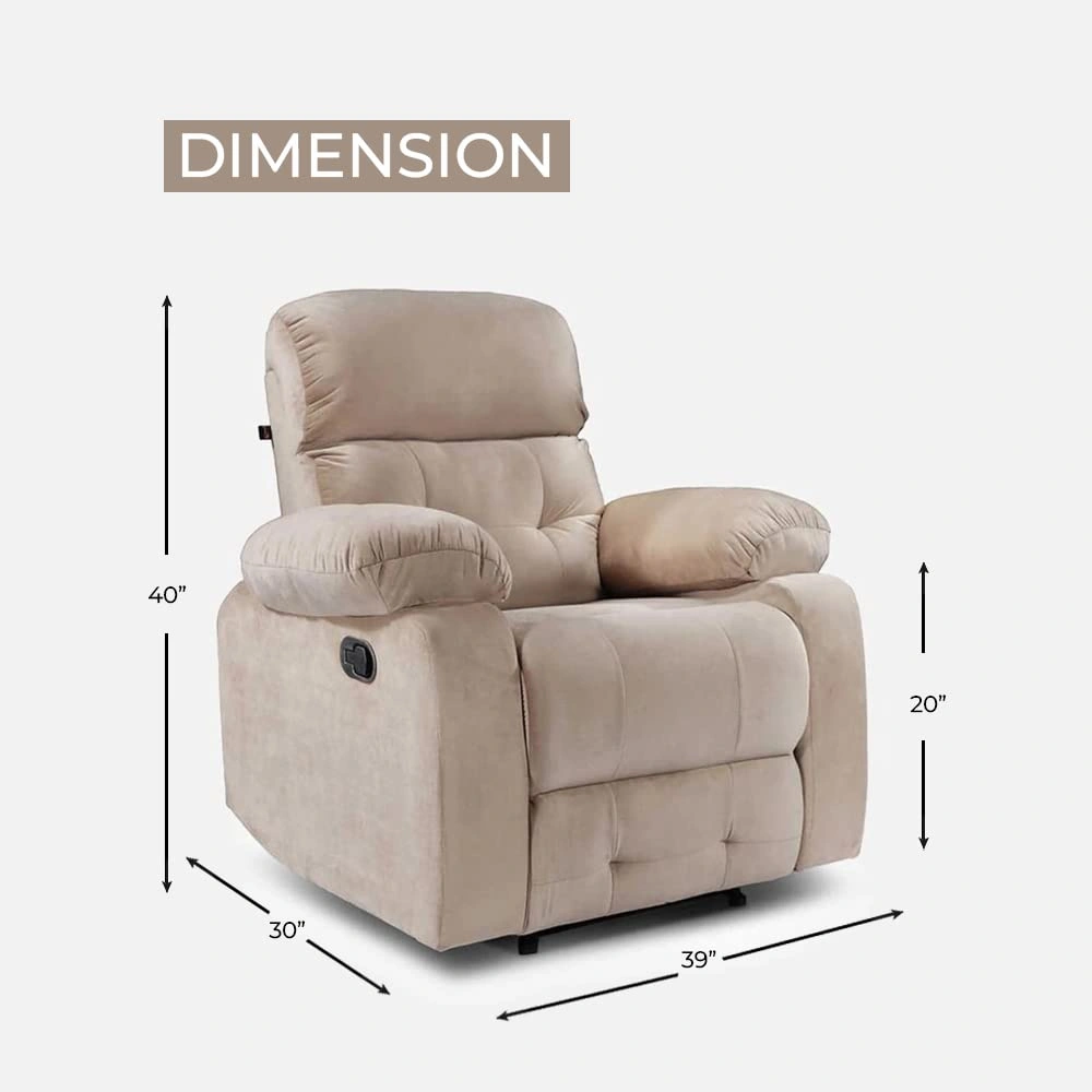 Helios Single Seater Motorized Recliner for Living Room (Beige,DIY)-1