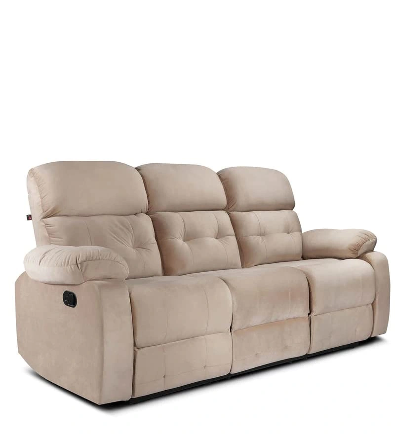 3 Seater Avion Three Seater Manual Recliner for Living Room (Beige,DIY)-2