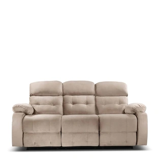 3 Seater Avion Three Seater Manual Recliner for Living Room (Beige,DIY)