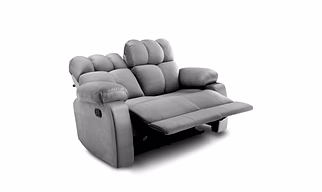 Helios Manual 2 Seater recliner for home relax (Fbaric, Grey)