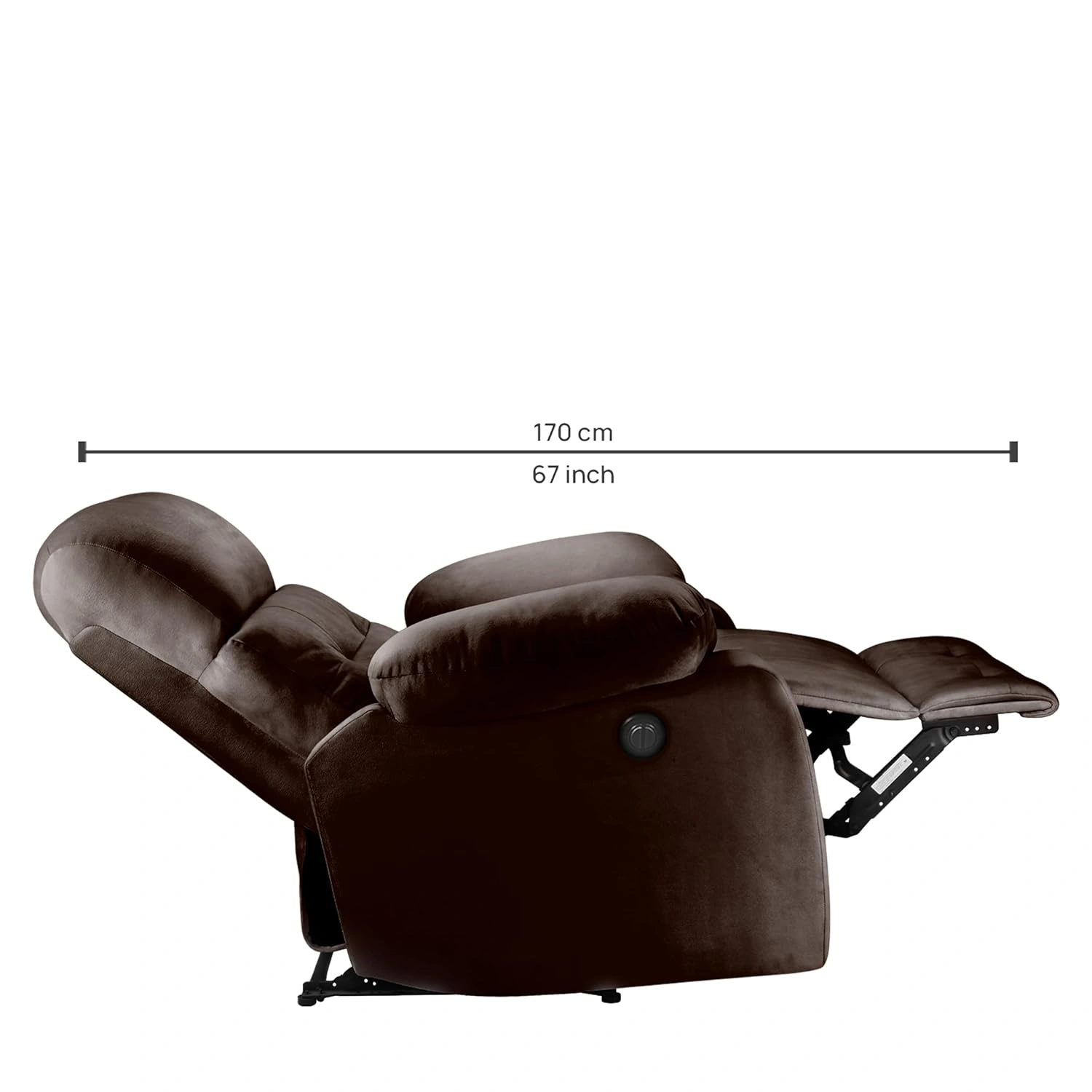 Helios Single Seater Motorized Recliner for Living Room (Dark Brown,DIY)-2