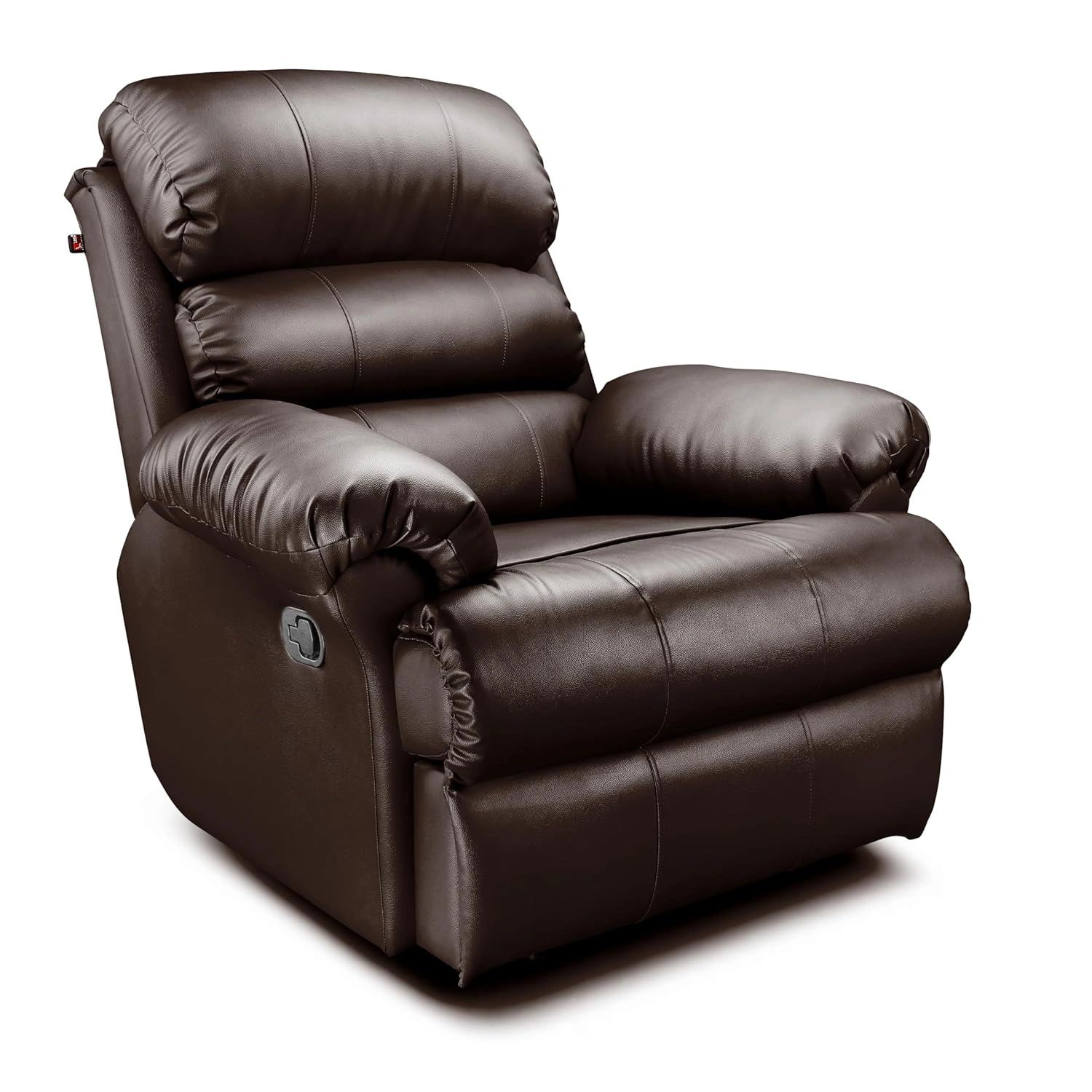 Quotium Single-Seater Manual Recliner for Living Room (Brown,DIY)-2