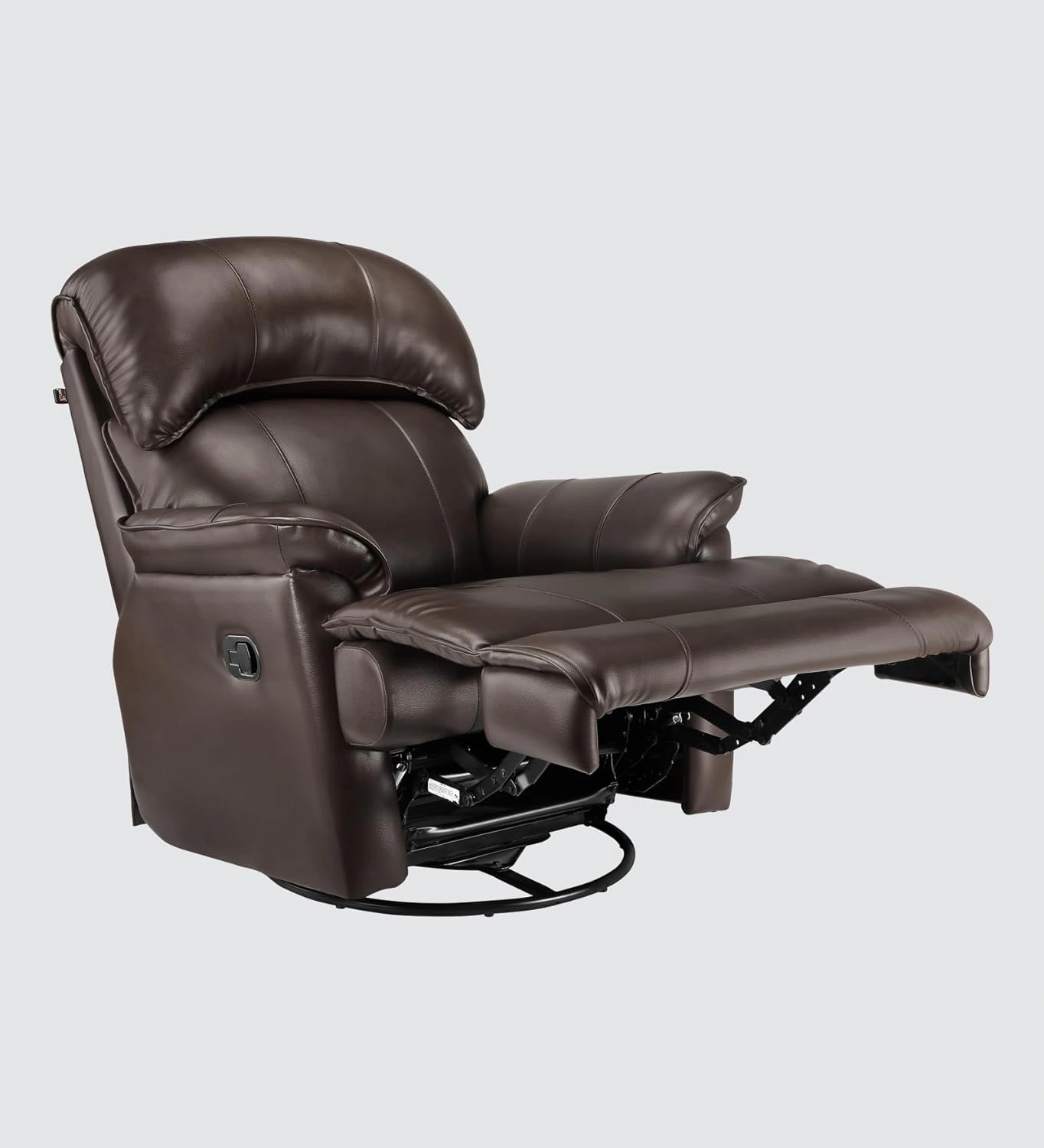 Livo Single Seater Manual Recliner with swivel Glider for Living Room (Brown, DIY)-3