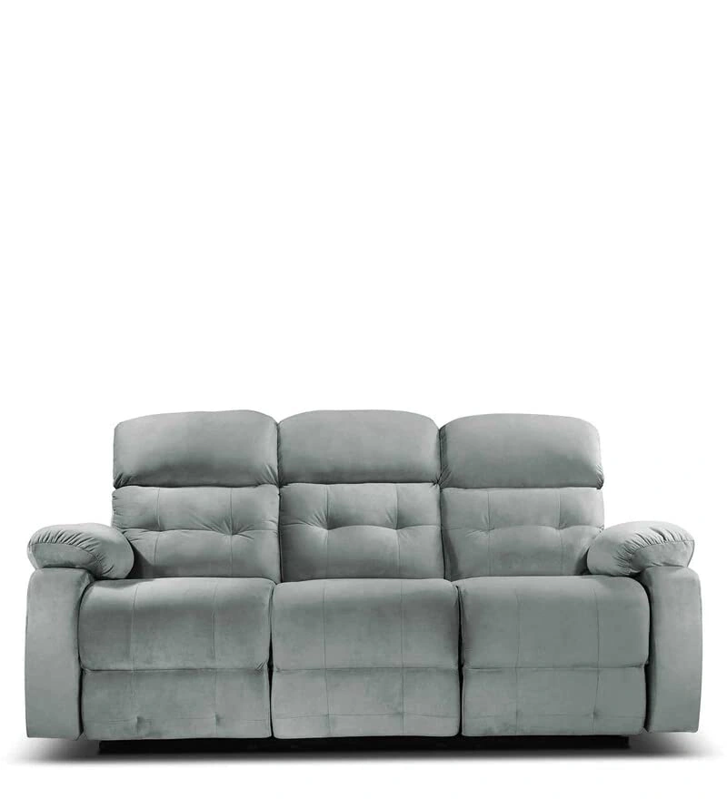 3 Seater Avion Three Seater Manual Recliner for Living Room (Grey,DIY)-12430246