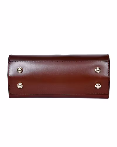 Celtic New Looking Brown Leather Sling Bag For Women And Girls.-5