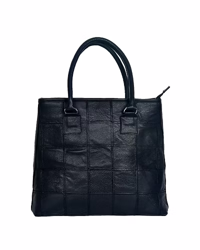 Classic Black Leather Tote Bag – Timeless Style &amp; Functionality-12230990