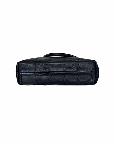 Classic Black Leather Tote Bag – Timeless Style &amp; Functionality-3