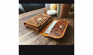 Leather tooled wallet