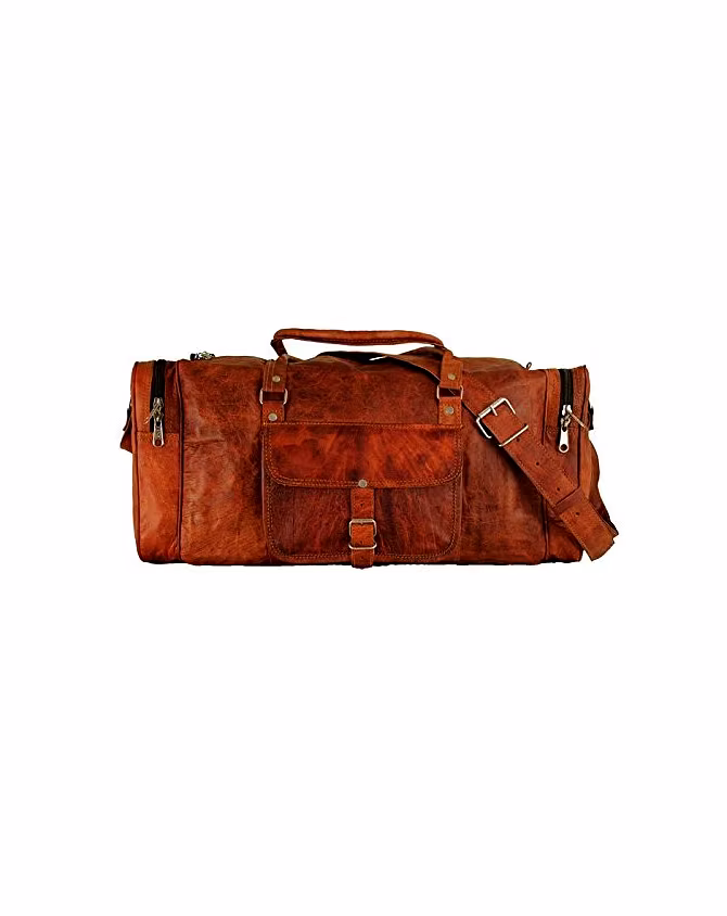 Leather duffle bag-1
