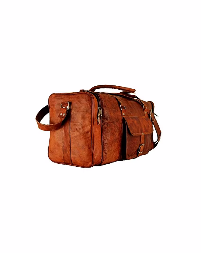 Leather duffle bag-3