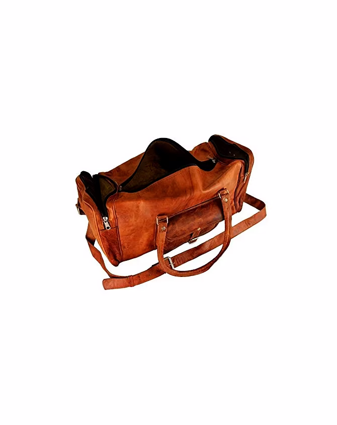 Leather duffle bag-4