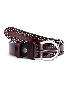 STUDDED LEATHER BELT