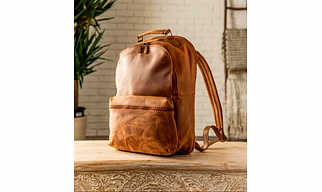 Leather Backpack, Personalised Full Grain Leather Laptop Backpack, Monogram Travel School Knapsack Rucksack, Christmas Gifts