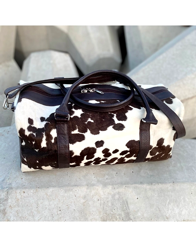 Cowhide Duffel Bag, Holdalls Travel Bag, Hand Carry Leather Bag for Women/ Men, Boys &amp; Girls Trip Bag, Gym Luggage Bag, Shoulder Duffle Bag-2