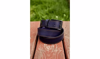 Blue leather belt for him, Leather accessories for women, Custom engraving leather belt for men, Birthday boyfriend gift, Personalized belt