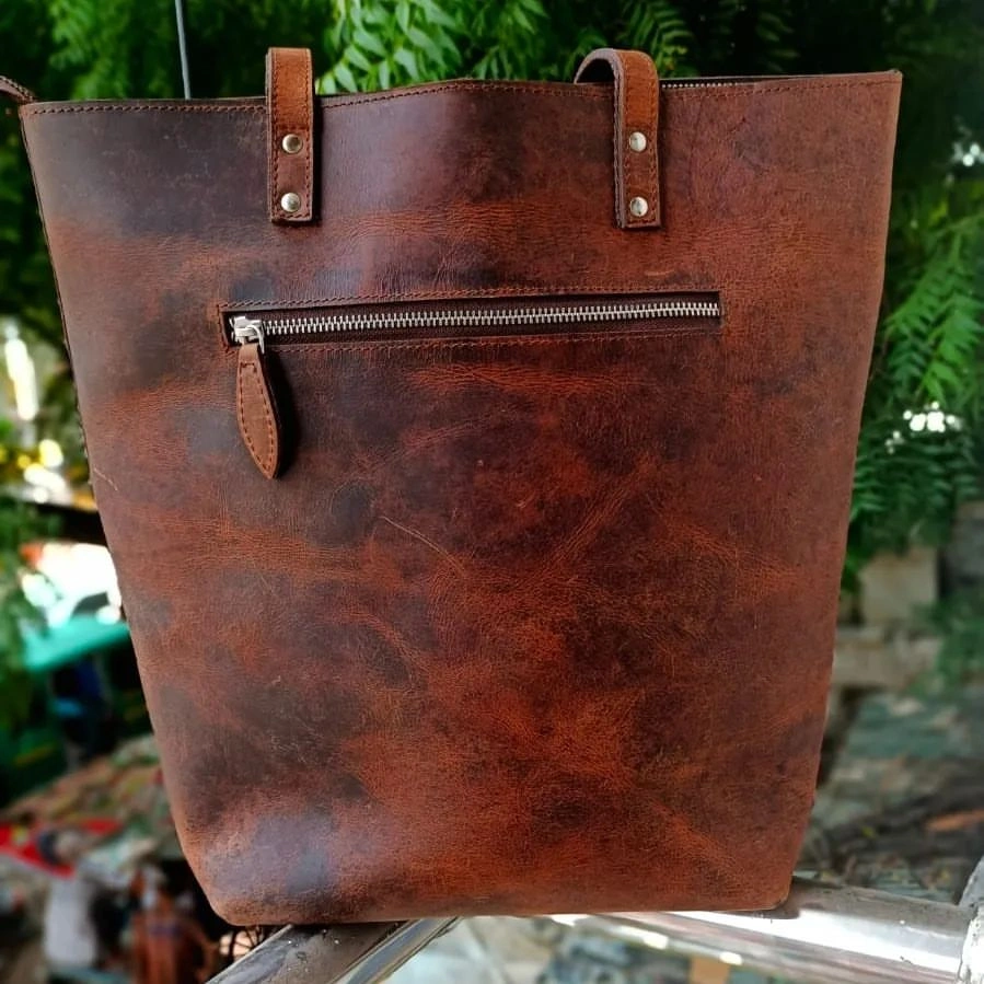 LEATHER TOTE BAG-11946774