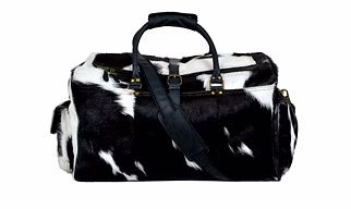 Leather duffle bag
