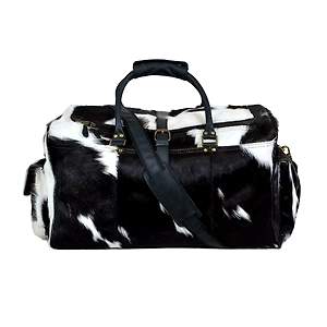 Leather duffle bag