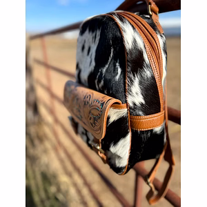 LEATHER TOOLED BACKPACK