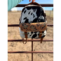 leather tooled backpack