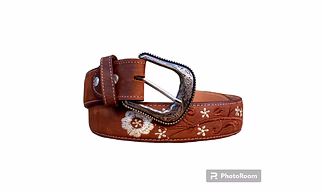 Embroided Leather belt