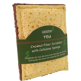 HICLEAN COCONUT KITCHEN SCRUBBERS WITH CELLULOSE SPONGES