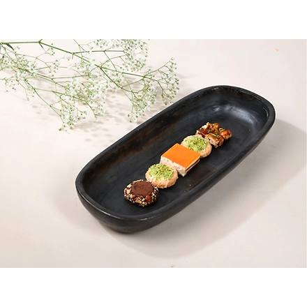 Longpi Pottery Rectangle Platter - Long-1
