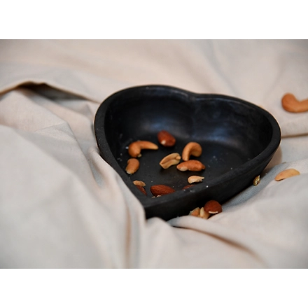 Longpi Pottery Dip Bowl - Heart-11952752