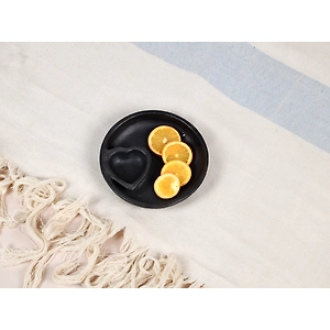 Longpi Pottery Platter With Dip Bowl