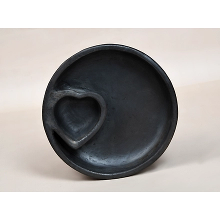 Longpi Pottery Platter With Dip Bowl-2