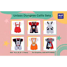 unisex dungaree gallis sets
