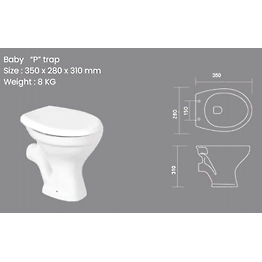 EWC BABY "P" Water closet