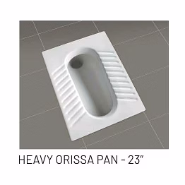 heavy orissa pan - 23 " orissa pan & urinal